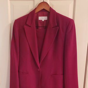Jones of New York Womens Red 2-piece Suit